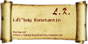 Lábdy Konstantin névjegykártya